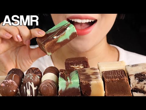 ASMR CHOCOLATE Truffles & Fudge 🍫 Eating Sounds Mukbang 수제초콜릿 먹방
