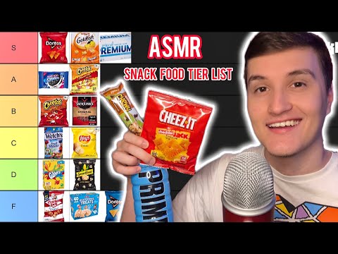 [ASMR] Snack Food Tier List While Eating Snacks 🍪🥨🍬