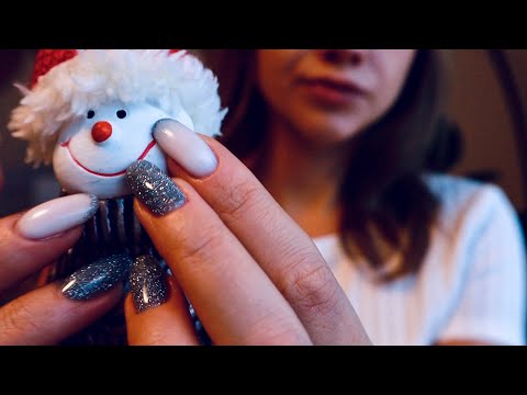 ASMR Hand Movement No Talking | Slow & Gentle | Christmas objects Tapping 🎄