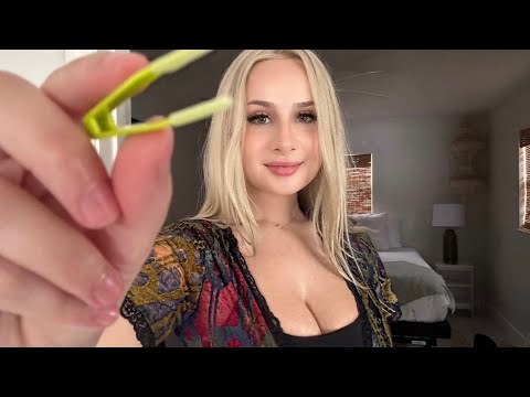 Fixing Your Eyebrows and Massaging your Scalp - ASMR Friend Roleplay