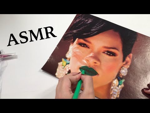 ASMR Drawing On Old Posters 🎨 (Rihanna, Miley Cyrus, Selena Gomez, Justin Bieber etc.)