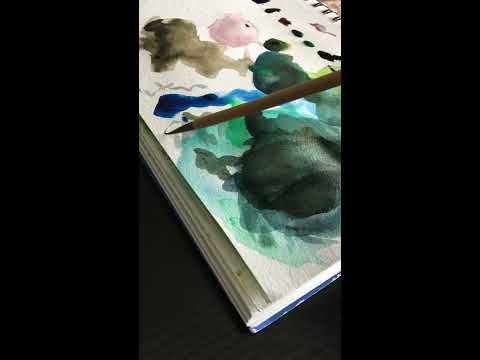 ASMR Inaudible  Whispering and Watercolor Painting Sounds Part II
