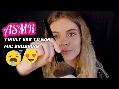 ASMR Ear to Ear Mic Brushing & Close Up Whispering