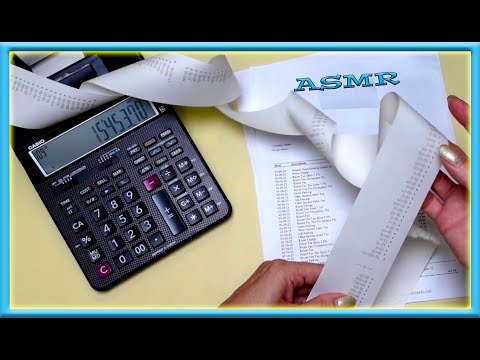 ASMR | Calculator/Receipt Printing | Button Pressing | Paper Sounds | Viewer Request | No Talking