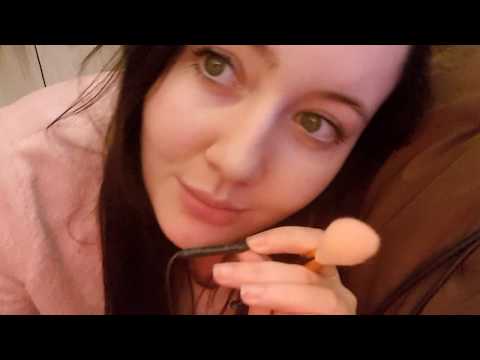 ASMR by Emma Touching Your Face and Brushing Ear Phone Mic