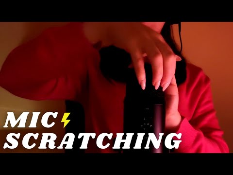ASMR - FAST AND AGGRESSIVE MIC SCRATCHING without cover for intense tingles Full NO TALKING