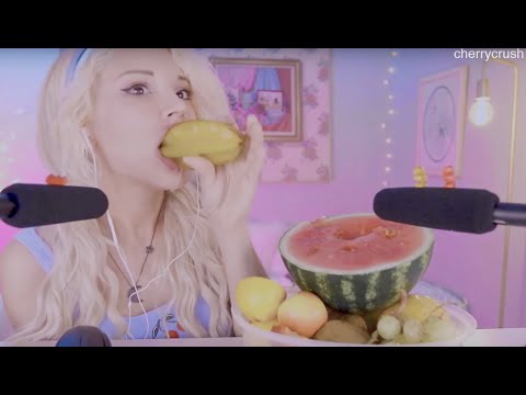 ASMR - Watermelon & Gummy Bears - Eating & Mouth Sounds