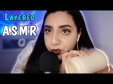 ASMR Fast and Aggressive Layered Mouth Sounds and Tapping | Ear to Ear, Multiple Layers & Super Fast