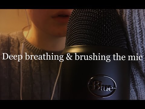 [ASMR] Dark room Deep Breathing & Brushing the mic with hands/sleeves (NO TALKING)