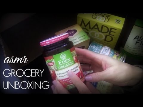 ASMR🍴GROCERY UNBOXING🍴Crinkling/Tapping/Whispering