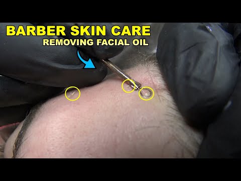 BARBER SKIN CARE 💈 NECK CRACK 💈 HOT TOWEL 💈 SLEEP THERAPY 💈 Asmr head, face, ear, neck massage #acmp