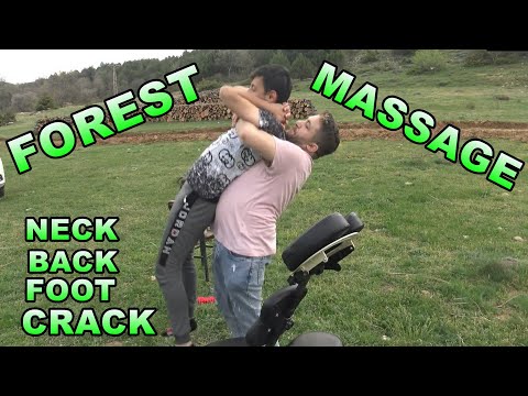ASMR FOREST MASSAGE &NECK-BACK-FOOT CRACK& head, back, arm, palm, foot, leg, ear, neck, face massage
