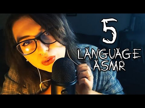ASMR |Trigger Words in 5 Languages 🌏 Clicky Whispers Into Your Ears