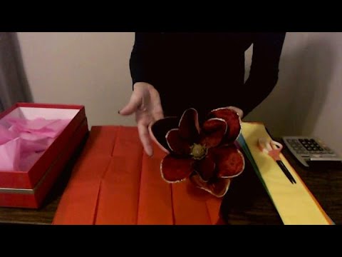 ASMR | Wrapping Ornaments in Crepe Paper (Some Inaudible Whispering)