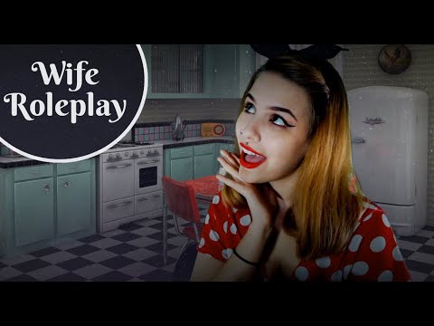 50s wife roleplay ASMR (soft whispers, mic scratching and visual asmr)