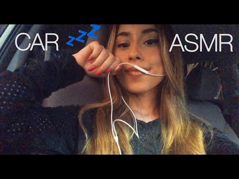 ASMR In My Car ! | Gum Chewing, Lipgloss Sound,Whisper, Tapping,Semi Ramble, Visual Trigger