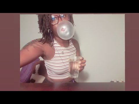|ASMR| CHEWING GUM 🍬 & Water Sounds 💦 *bubbles*