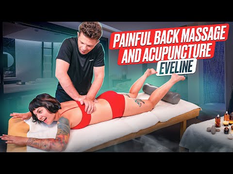 PAINFUL BACK MASSAGE FOR EVELINE - ASMR MASSAGE AND ACUPUNCTURE FOR EVELINE QUEEN