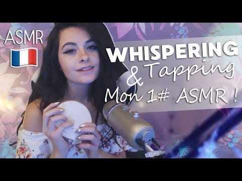 ASMR ⚪️WHISPERING & TAPPING | My very first ASMR video [FR] shy 🙈