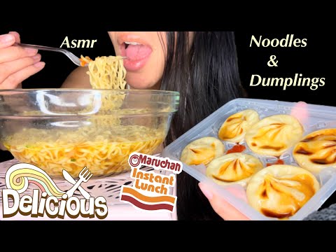 Asmr Eating Sounds Noodles and Dumplings No Talking