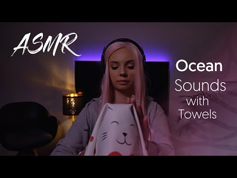 ASMR | Ocean Sounds with Towels (Sleep Therapy) 🌊🎧