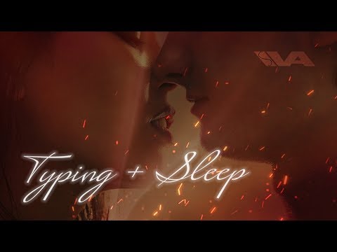 ASMR Girlfriend Roleplay Kissing You Goodnight~Typing While You Sleep (Keyboard Clicks) (Warm Fire)