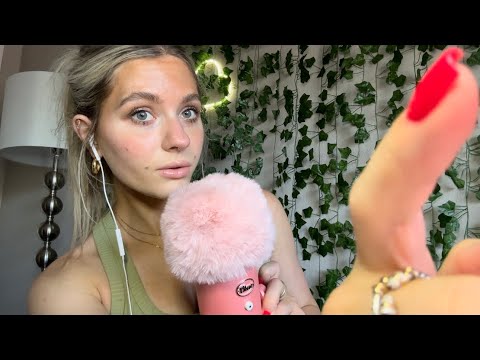 ASMR- Unpredictable Trigger Words/ Repeating Words (Clicky Whisper) +Tracing🌼
