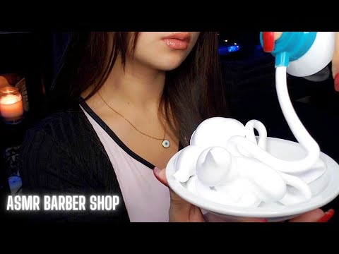 ASMR Professional Fast HairCut Beard Trim & Hair Styling Personal Attention Face Touching Whispered