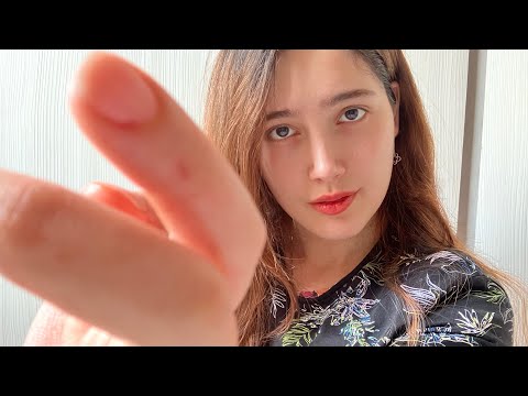 ASMR / some FACE ATTENTION, caressing, touching face, wet mouth sounds