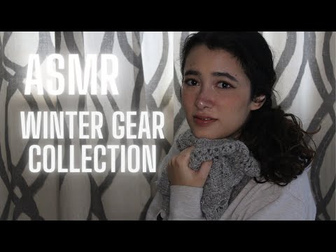 ASMR 🧤 warm, wooly, cozy relaxation *fabric noises, winter gear collection, whispers*