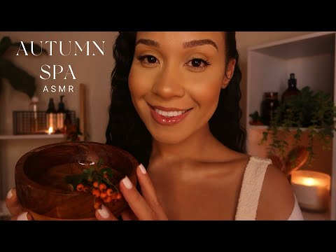 ASMR Cozy Autumn Spa 🍂🍊Most Relaxing Oil Scalp Treatment, Haircut and Scalp Massage For Sleep