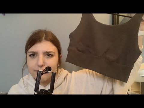 ASMR || clothing haul - zara, American eagle, amazon, aerie, primark