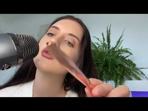 ASMR Tracing Your Face | Tongue Clicking | Mouth Sounds | Trigger Words