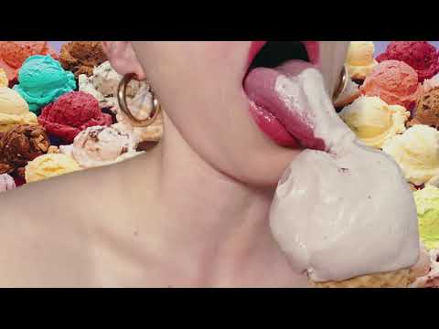 ASMR Food Porn Video-Ice Cream Licking