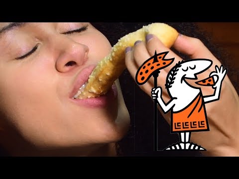 ASMR WHOLE BAG Little Caesars Crazy Bread ( Soft Eating Sounds ) | Nomnomsammiegirl