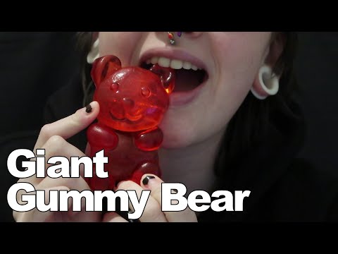 ASMR GIANT Gummy Bear [Chewy Eating Sounds]