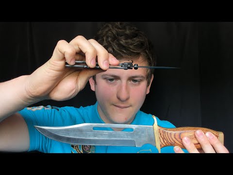 ASMR showing my knife collection 🔪