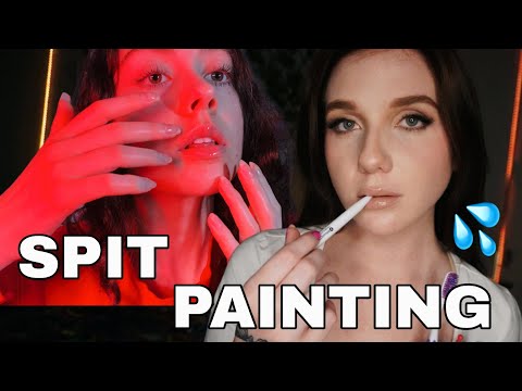 ASMR | Spit Painting Ourselves with Different Objects ✨ Collab with @ASMRmpits