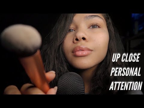 ASMR | Up Close Personal Attention | "It's Okay" Brushing & Mouth Sounds *__*