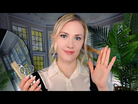 ✂️ Sleep-inducing Haircut and Curling 💇 ASMR | Soft Spoken into Whisper