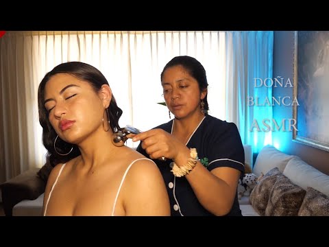 DOÑA BLANCA - SUPER RELAXING MASSAGE (asmr whispering) FOR SLEEP, HEAD, FOOT, SHOULDER, BELLY, BACK