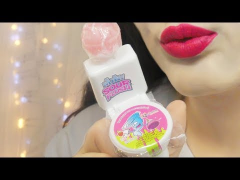 ASMR Candy🍬Eating Sounds ❤️  Cute Lollipop Toliet 🍭 3DIO BINAURAL