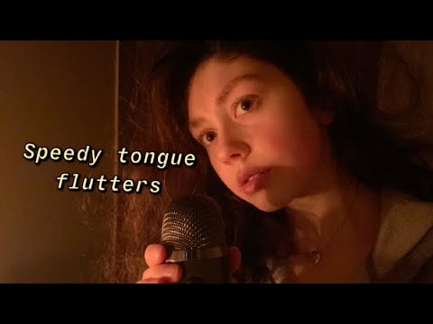 ASMR breathy inaudible whispering and tongue flutters