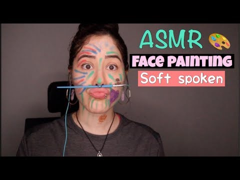ASMR face paint ( Soft- Spoken) 🎨 no whispering