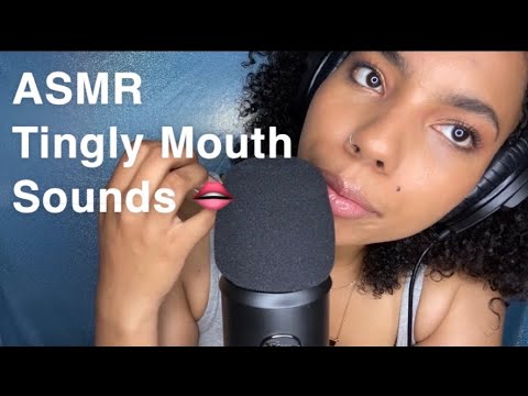 ASMR~ 👄Sticky Mouth Sounds For Tingles w/ Mic Scratching + Hand Movements👄✨