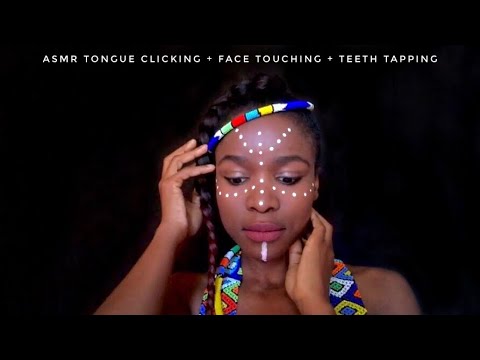 ASMR Tongue Clicking + Face Touching + Mouth Sounds + Teeth Tapping + Kisses (INTENSE)