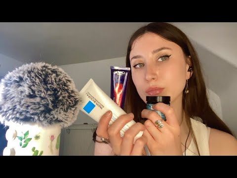 asmr | my evening skincare routine products