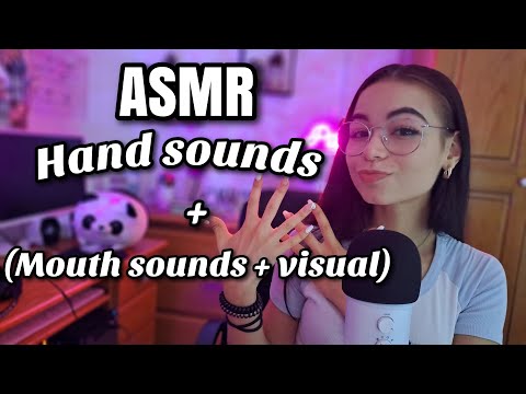 ASMR HAND SOUNDS!🖖🏼(Mouth sounds + Visual) ASMR en español para dormir | Pandasmr