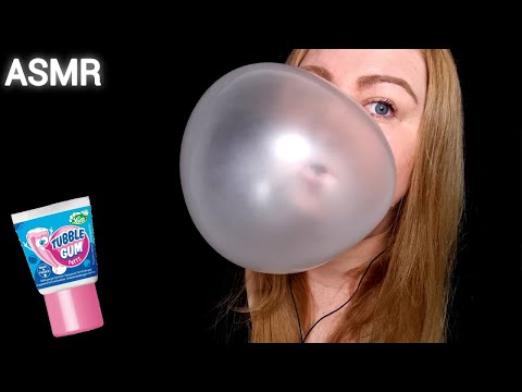 ASMR Bubble Gum Chewing & Blowing Bubbles (NO TALKING)