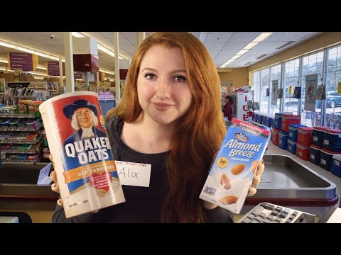 ASMR Grocery Store Cashier Roleplay (Typing, Soft Spoken & Whispers)